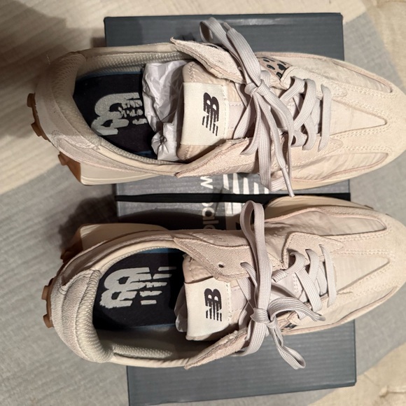 New Balance Cream and Brown Retro Sneakers - Picture 6 of 6